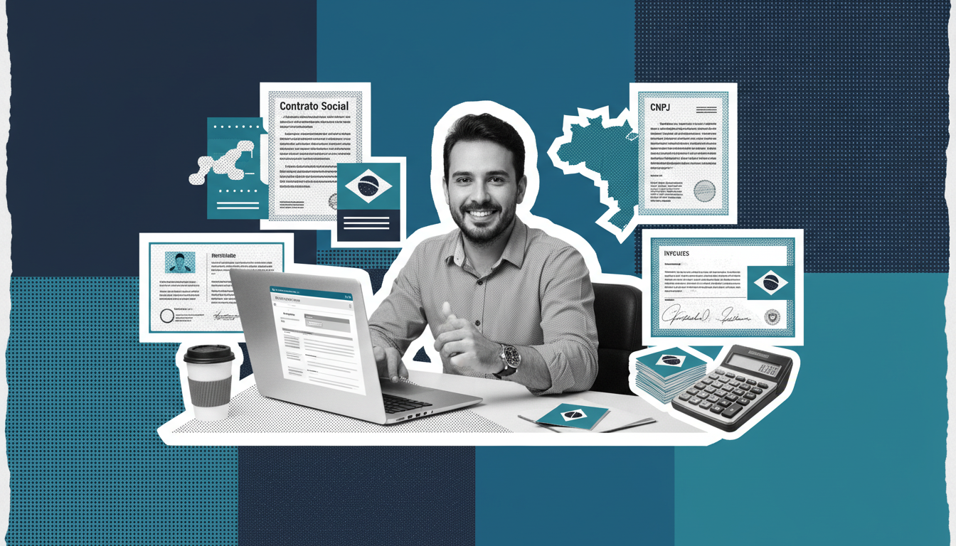 Empreendedor abrindo MEI pelo computador, processo online gratuito.