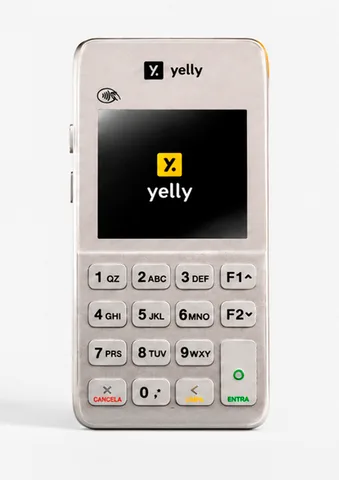 Maquininha Yelly Mini, modelo compacto com teclado físico e tela colorida